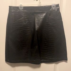 Croc leather skirt